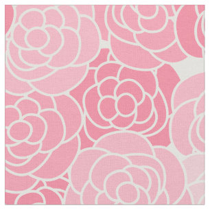 Tela Tejido floral rosado moderno