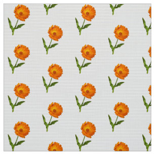 Tela Tejido - Flores de Calendula