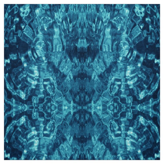 Tela Tejido fotográfico de agua de resumen azul (Retal)