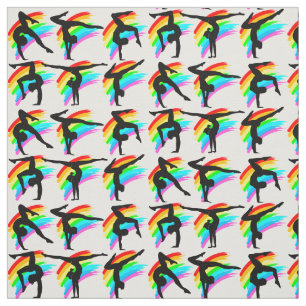 TELA TEJIDO GIMNASTICO VIBRANTE DE RAINBOW