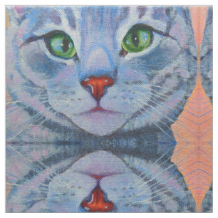 Tela Tejido grisáceo de gatos para máscaras faciales