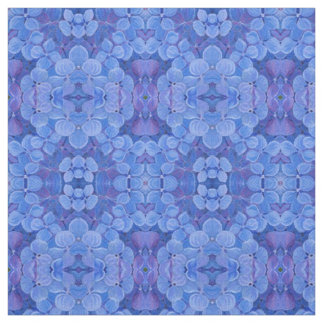 Tela Tejido - Hidrangea azul (Retal)
