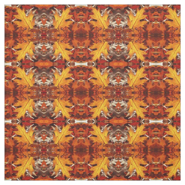 Tela Tejido - Hojas de otoño (Retal)