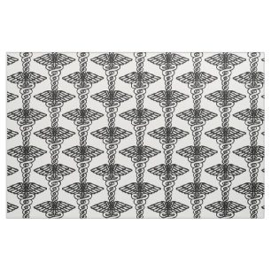 Tela Tejido médico. Hermes staff - médicas de símbol