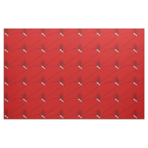 Tela Tejido Motif Rojo