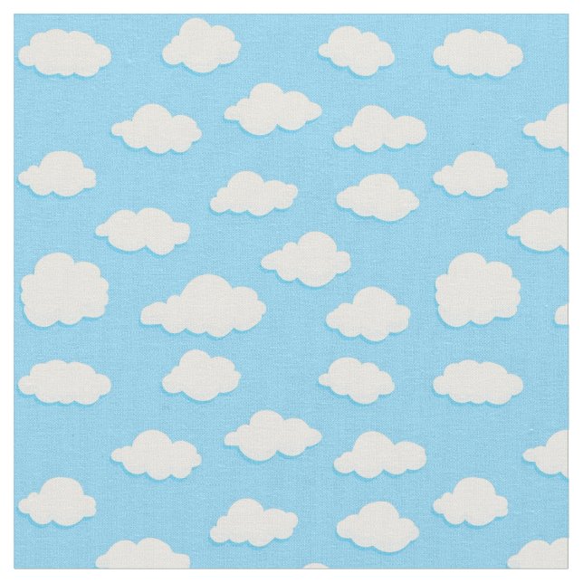 Tela Tejido - Nubes en el cielo (De cerca)