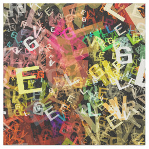 Tela Tejido Personalizado Alphabet Art 1