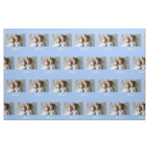 Tela Tejido personalizado azul añadir tu foto