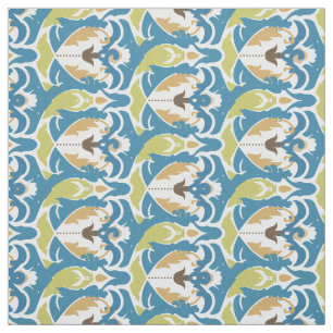 Tela Tejido Personalizado floral verde azul moderno