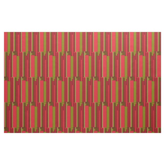 Tela Tejido rojo y verde negrita ("Cuarto gordo" (fat quarter))
