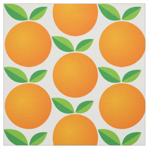 Tela Tejido textil patrón de frutas de Naranja materia