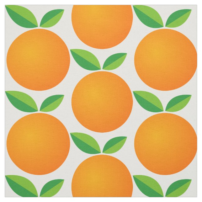 Tela Tejido textil patrón de frutas de Naranja material (Retal)