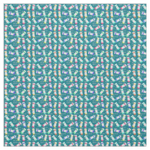 Tela Tejido Verde azulado Azul