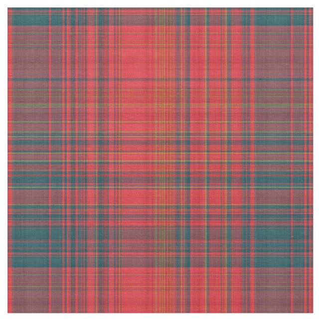 Tela Tejido Verde azulado rojo y oscuro (De cerca)