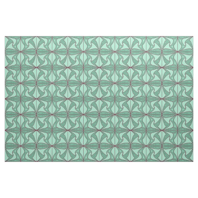 Tela Tejido verde de Lotus ("Cuarto gordo" (fat quarter))