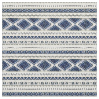 Tela Tejidos Aztec Azul y Blanco sin inconvenientes