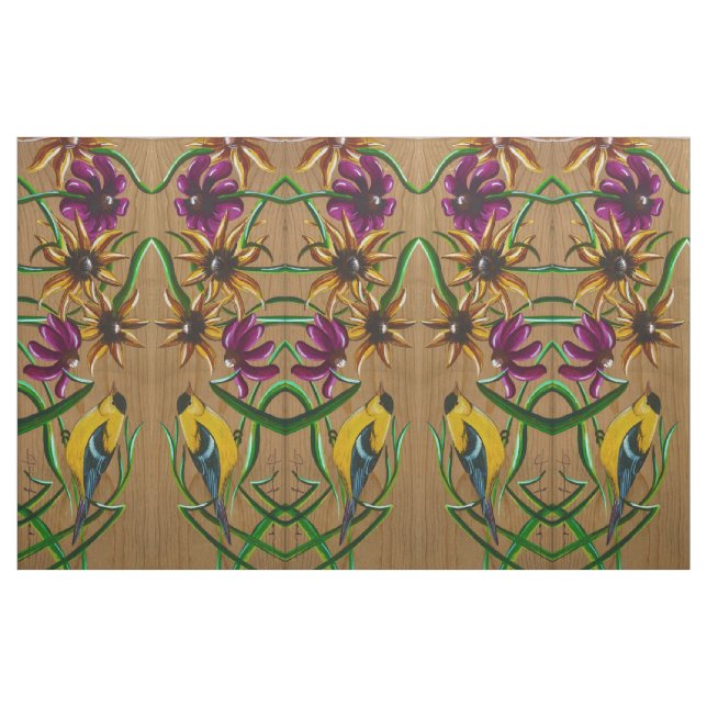 Tela Tejidos de aletas y flores ("Cuarto gordo" (fat quarter))