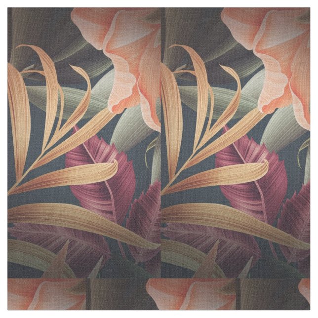 Tela Tejidos de algodón de estampado floral (De cerca)