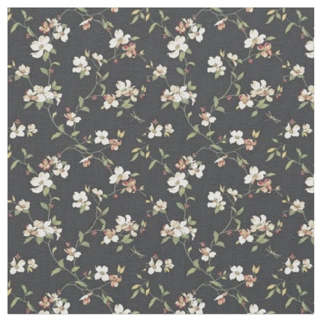 Tela Tejidos de algodón de estampado floral (De cerca)