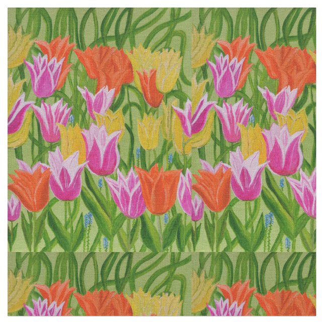 Tela Tejidos de algodón tulipano (De cerca)