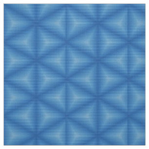 Tela Tejidos de baldosas azules con tríángulos impresos