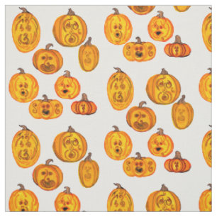 Tela Tejidos de calabazas de crema inspirados en Munch