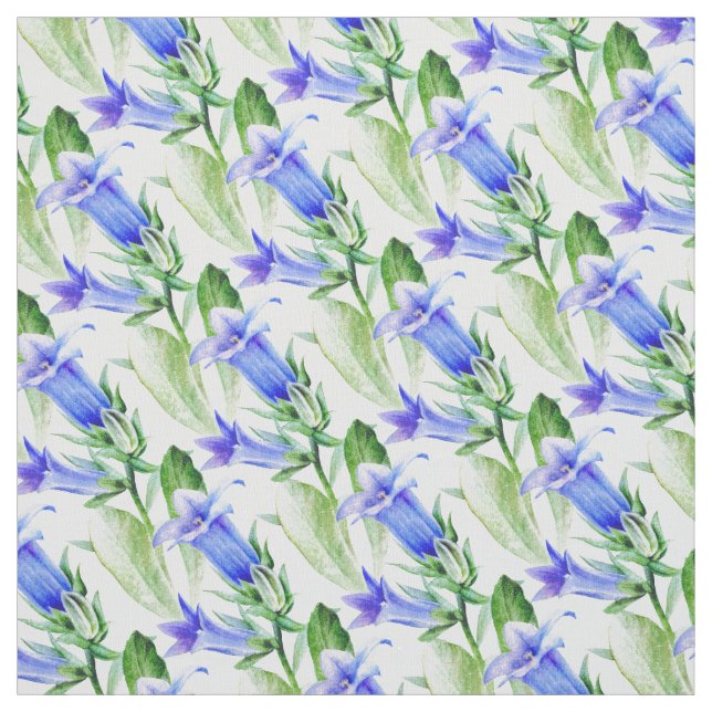 Tela Tejidos de color acuático de Campanula (Retal)