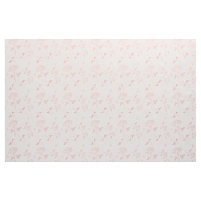 Tela Tejidos de diseño - Flores rosadas y blanco apagad ("Cuarto gordo" (fat quarter))