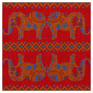 Tela Tejidos de diseño - Linen natural - Elefantes