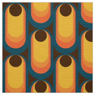 Tela Tejidos de diseño retro de los años 70