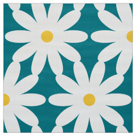 Tela Tejidos de estilo daisy retro de los años 60