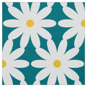 Tela Tejidos de estilo daisy retro de los años 60