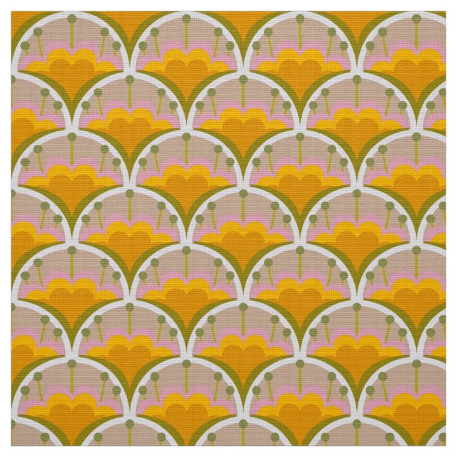 Tela Tejidos de estilo retro 60s 70s (Retal)