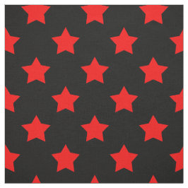 Tela Tejidos de fondo negro de las estrellas rojas