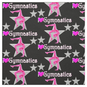 TELA TEJIDOS DE GIMNASTICA ROSA Y NEGRA VIBRANTE