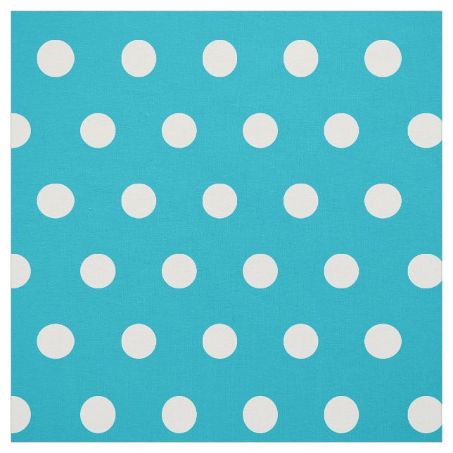 Tela Tejidos de hobby turquesa y de polkadots blancos (Retal)