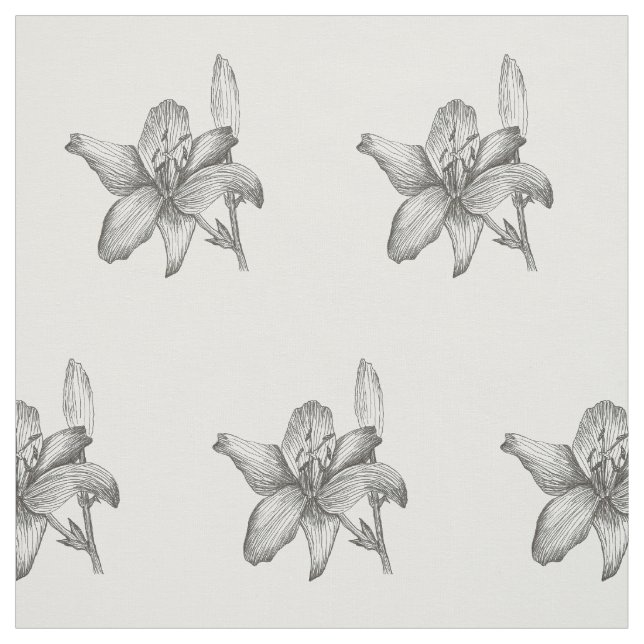 Tela Tejidos de lirio blanco y negro (Retal)