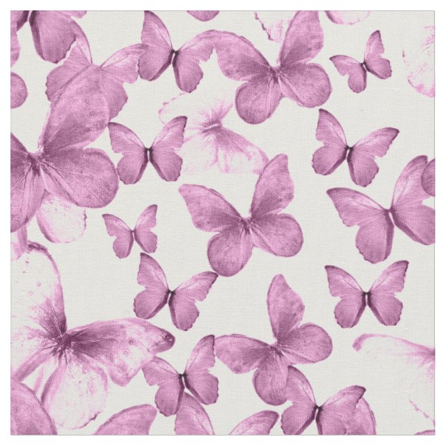 Tela Tejidos de mariposas rosadas (De cerca)