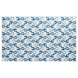 Tela Tejidos de motivos azules y blancos