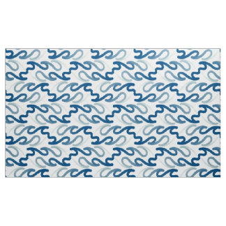 Tela Tejidos de motivos azules y blancos