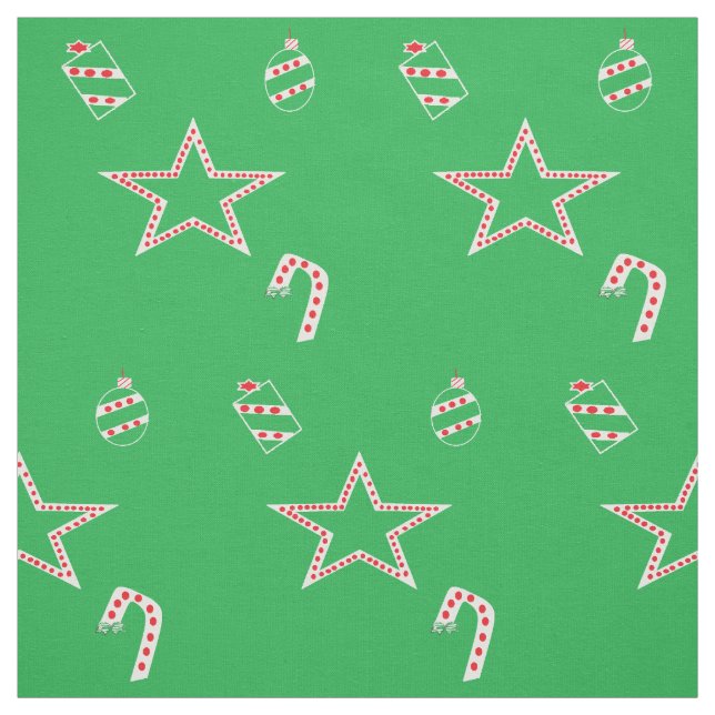 Tela Tejidos de Navidades verdes de Polka Dot (Retal)