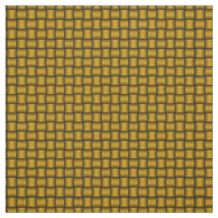Tela Tejidos de oro/marrón oscuro, estampados de cesta