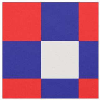 Tela Tejidos de patrón de tablero de ajedrez rojo, azul