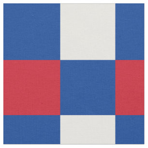Tela Tejidos de patrón de tablero de ajedrez rojo, azul