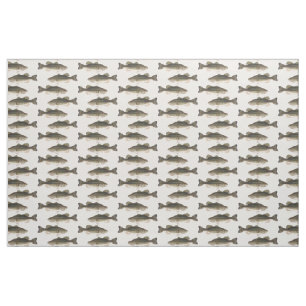 Tela Tejidos de patrones de peces de pelo largo