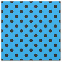 Tejidos de puntos de polka azul negro