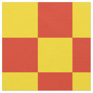 Tela Tejidos de tablero rojo y amarillo