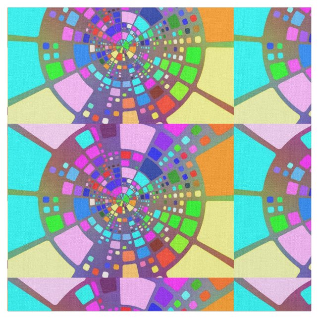 Tela Tejidos psicodélicos. (De cerca)