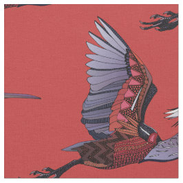 Tela Tejidos rojos de la garza Agami