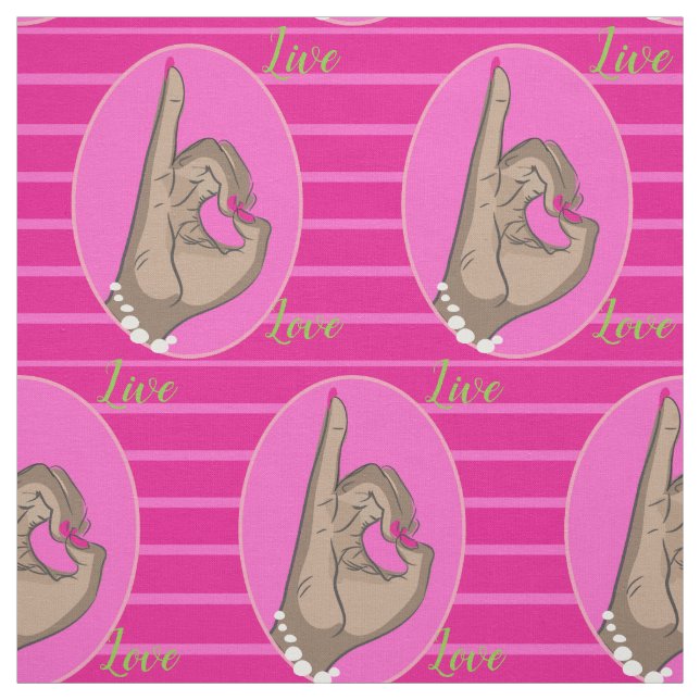 Tela Tejidos verdes y rosados de Bonito real (Retal)